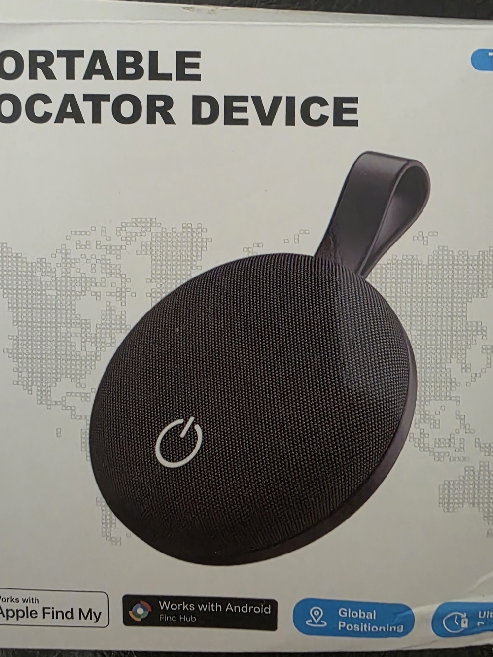 Portable Round Bluetooth Locator Device in Dark Brown